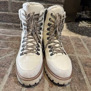 Blondo Natasia Waterproof Winter Boots, Bone Leather Womens Size 8